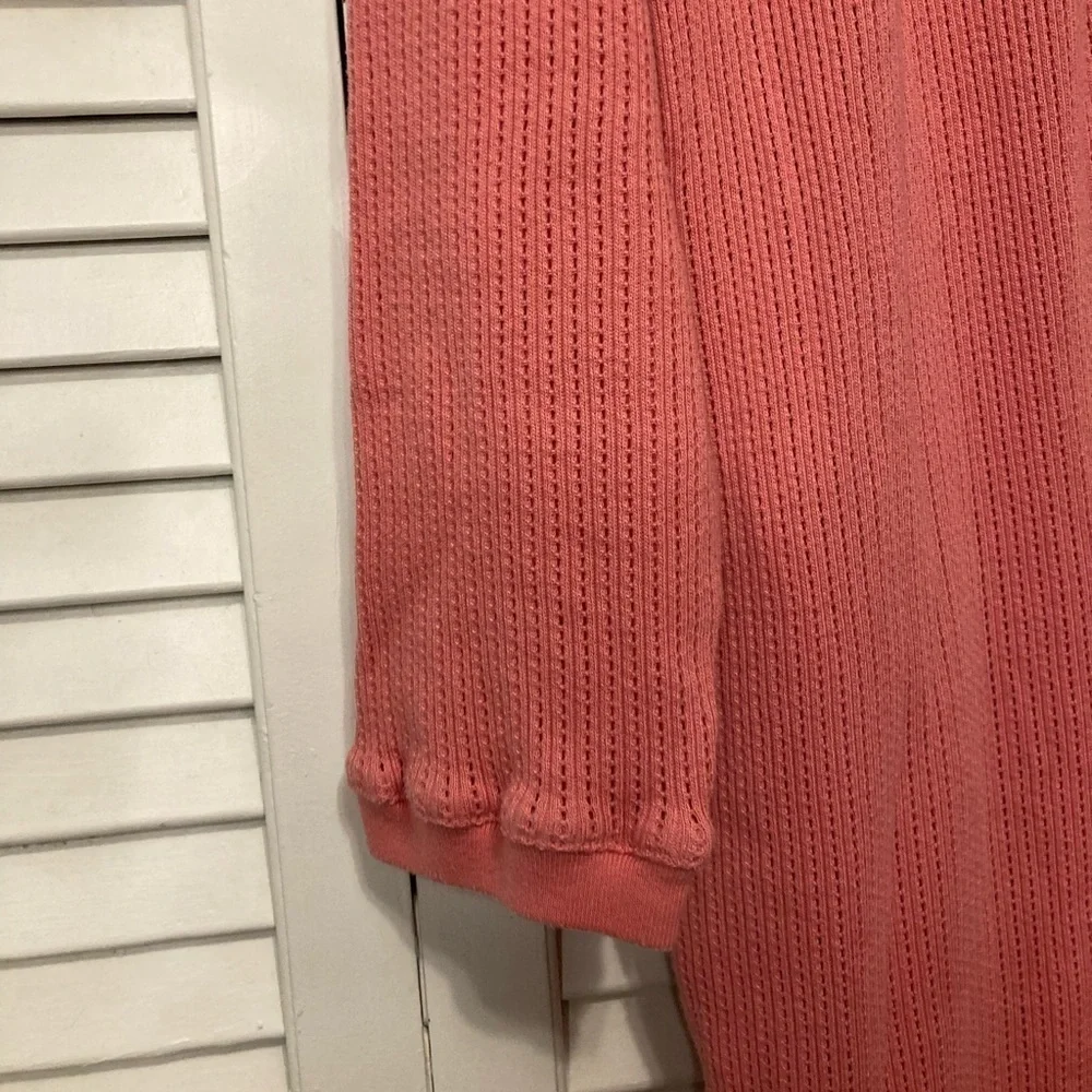 Vintage Victorias Secret Pink Button Down Thermal Onesie Size Small - Picture 9 of 11